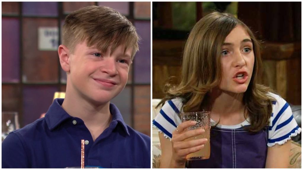 The Young and the Restless Comings and Goings - Katie Abbott (Sienna Mercuri) and Johnny Abbott (Paxton Mishkind)